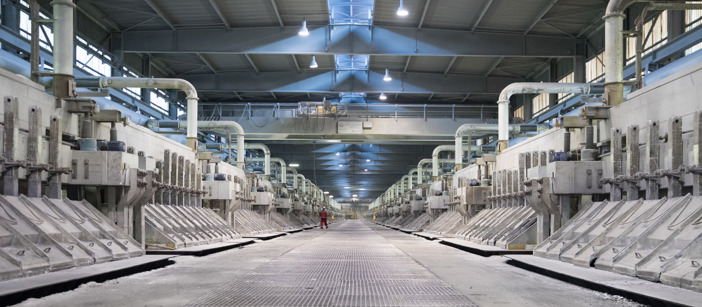 A look inside one of Speira’s plants with ovens aligned left and right