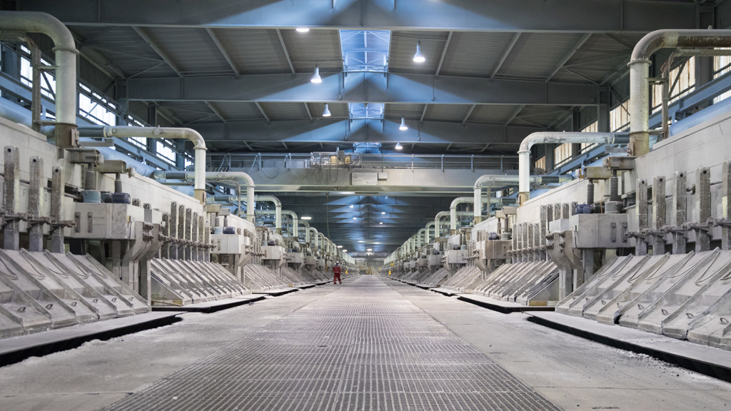 A look inside one of Speira’s plants with ovens aligned left and right