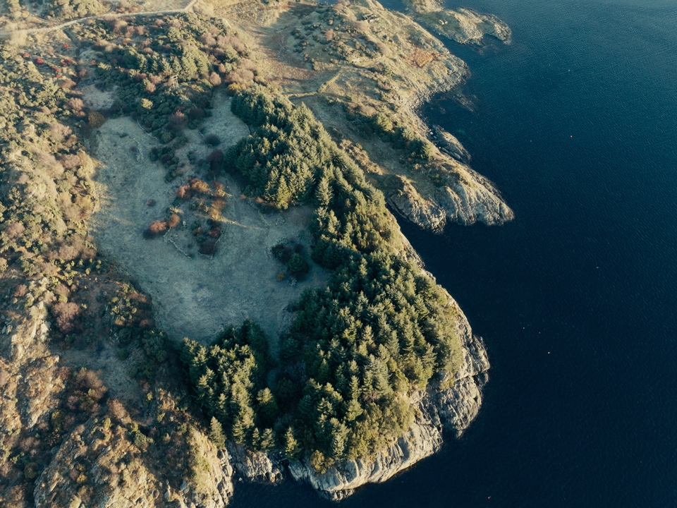 A coastline from the landscape surrounding the Speira aluminium works in Norway.