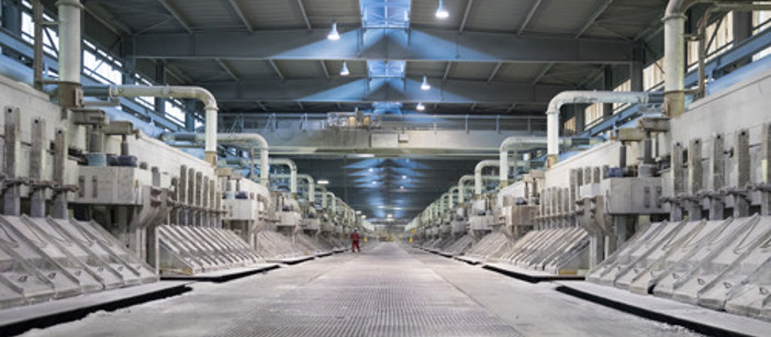 A look inside one of Speira’s plants with ovens aligned left and right. 