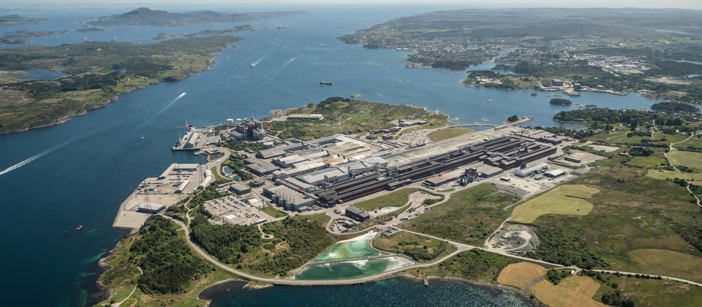 Speira’s plant in Karmøy, seen from a bird’s eye view on a sunny day.