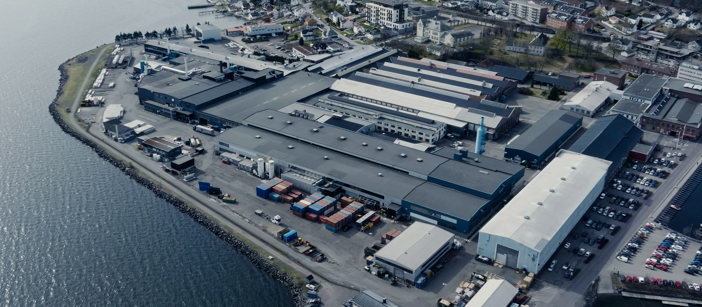 Speira’s plant in Holmestrand seen from a bird’s eye view.