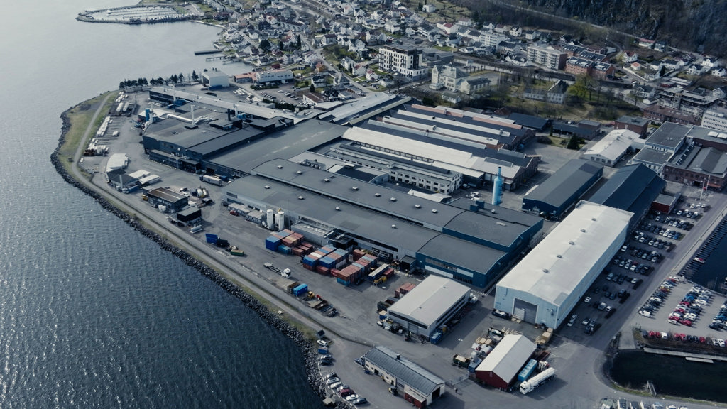 Speira’s plant in Holmestrand seen from a bird’s eye view.