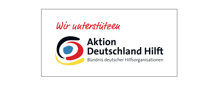 The logo of the alliance of German aid organisations “Aktion Deutschland hilft”.